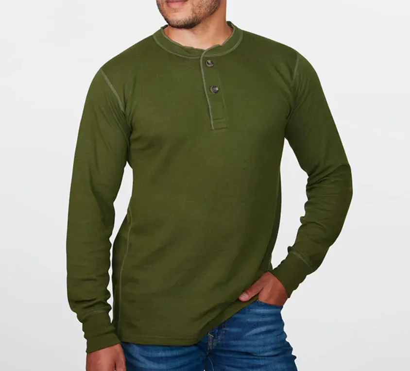 Stanfield's MEN'S MERINO BLEND TWO-LAYER HENLEY