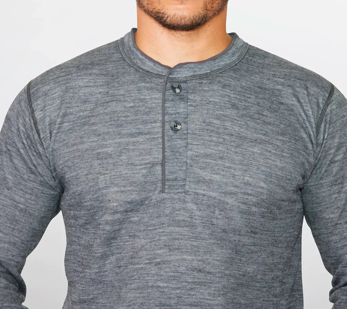 Stanfield's MEN'S MERINO BLEND TWO-LAYER HENLEY