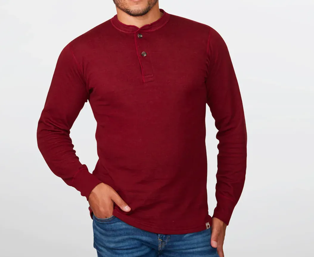 Stanfield's MEN'S MERINO BLEND TWO-LAYER HENLEY