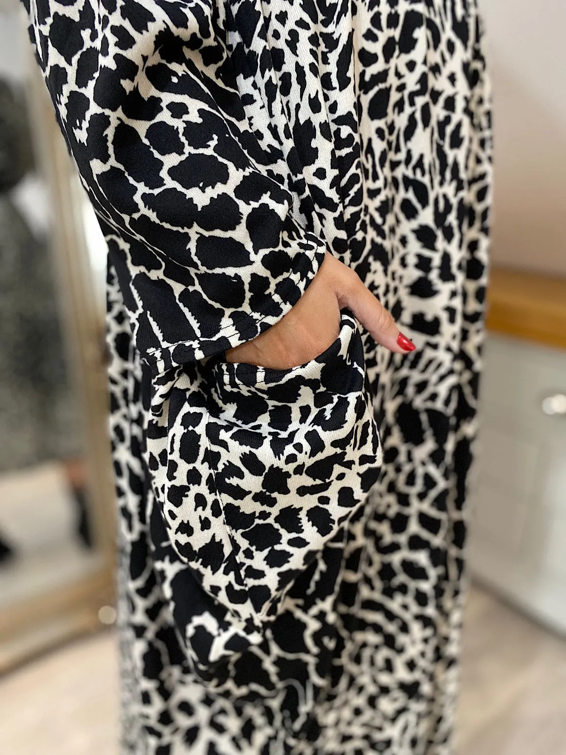 Stone Animal Print Pocket Dress Eden