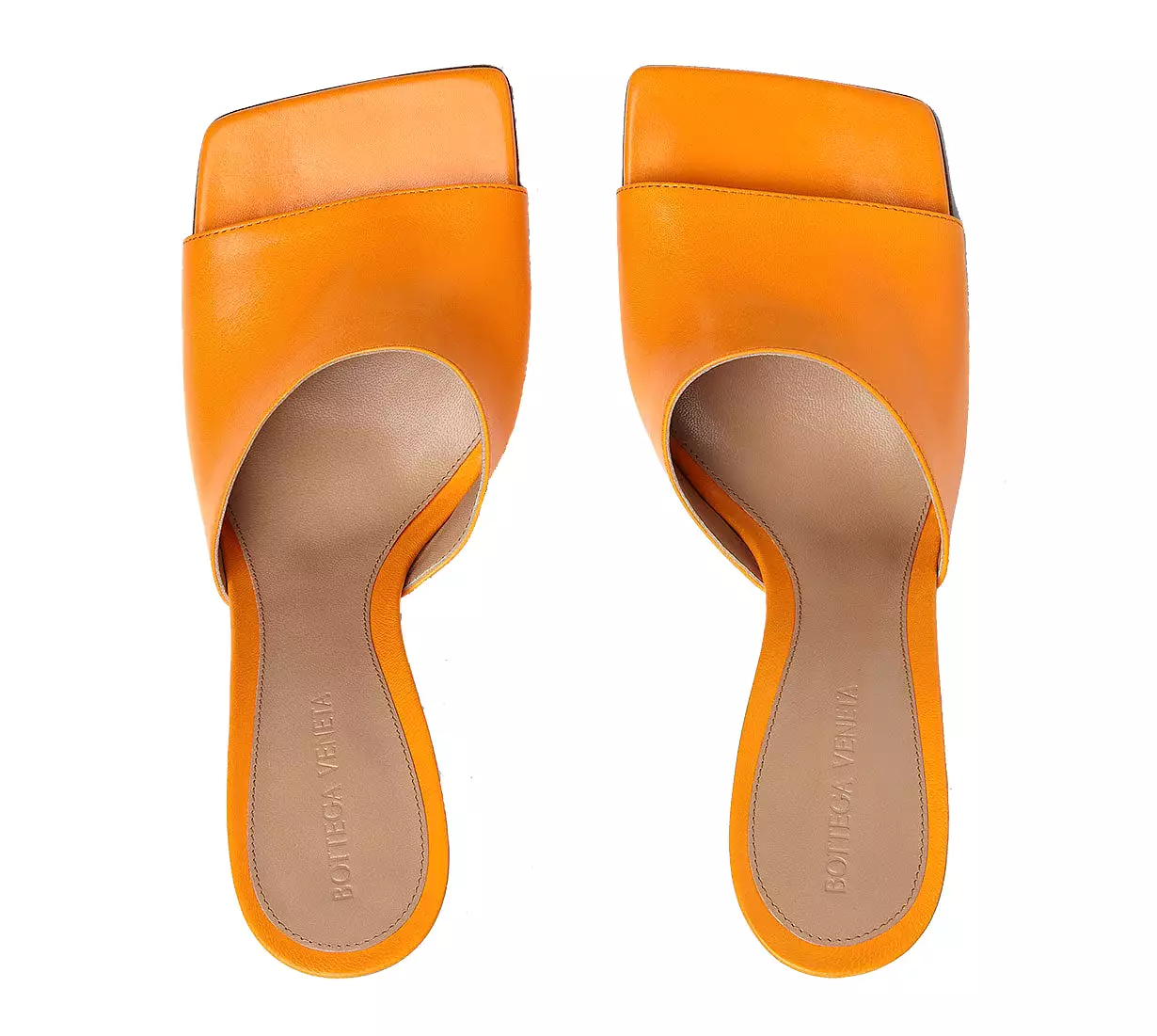 Stretch Mule Sandal 90, Tangerine