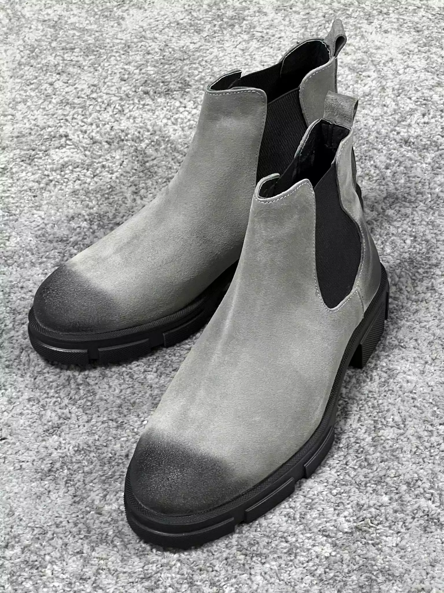 Suede Leather Gray Winter Men’s Boots