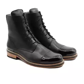 Winek - Men's Black Calf And Patent Leather Boot