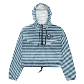 Women's Cropped Coastal Striped Windbreaker