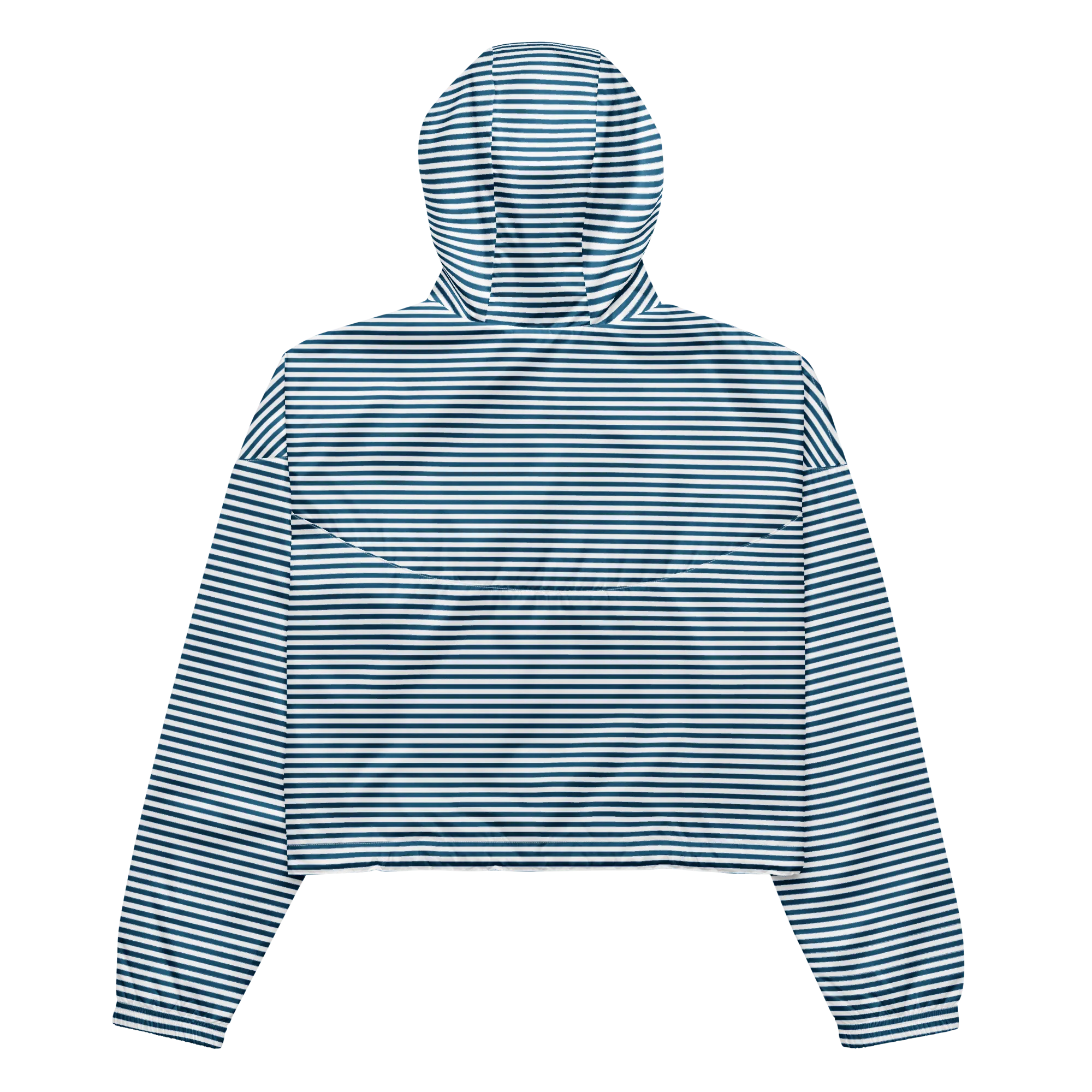 Women's Cropped Coastal Striped Windbreaker