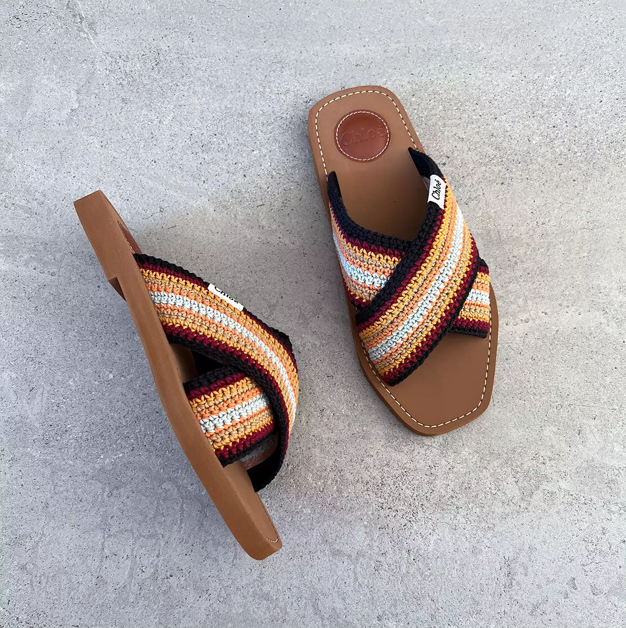 Woody Crochet Slide