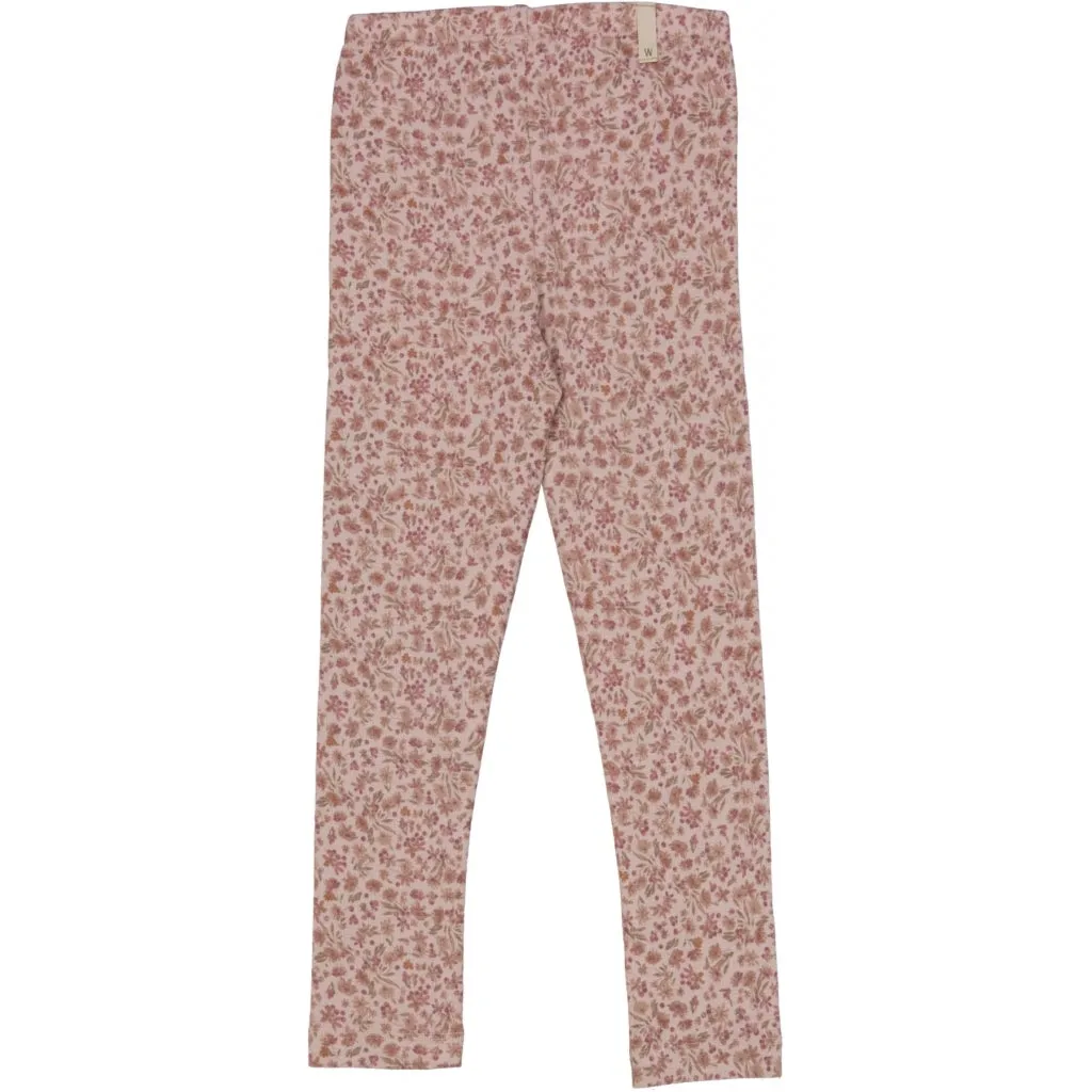 Wool Leggings - powder flowers