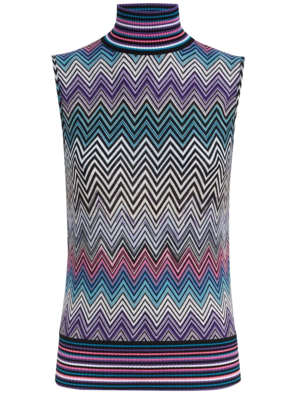 ZIG ZAG MOTIF WOOL TOP