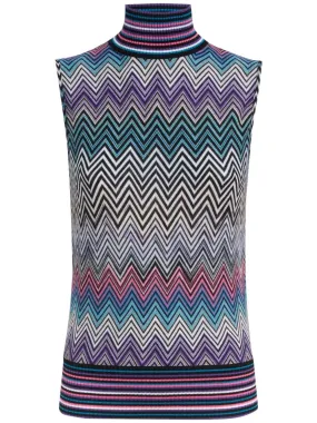 ZIG ZAG MOTIF WOOL TOP