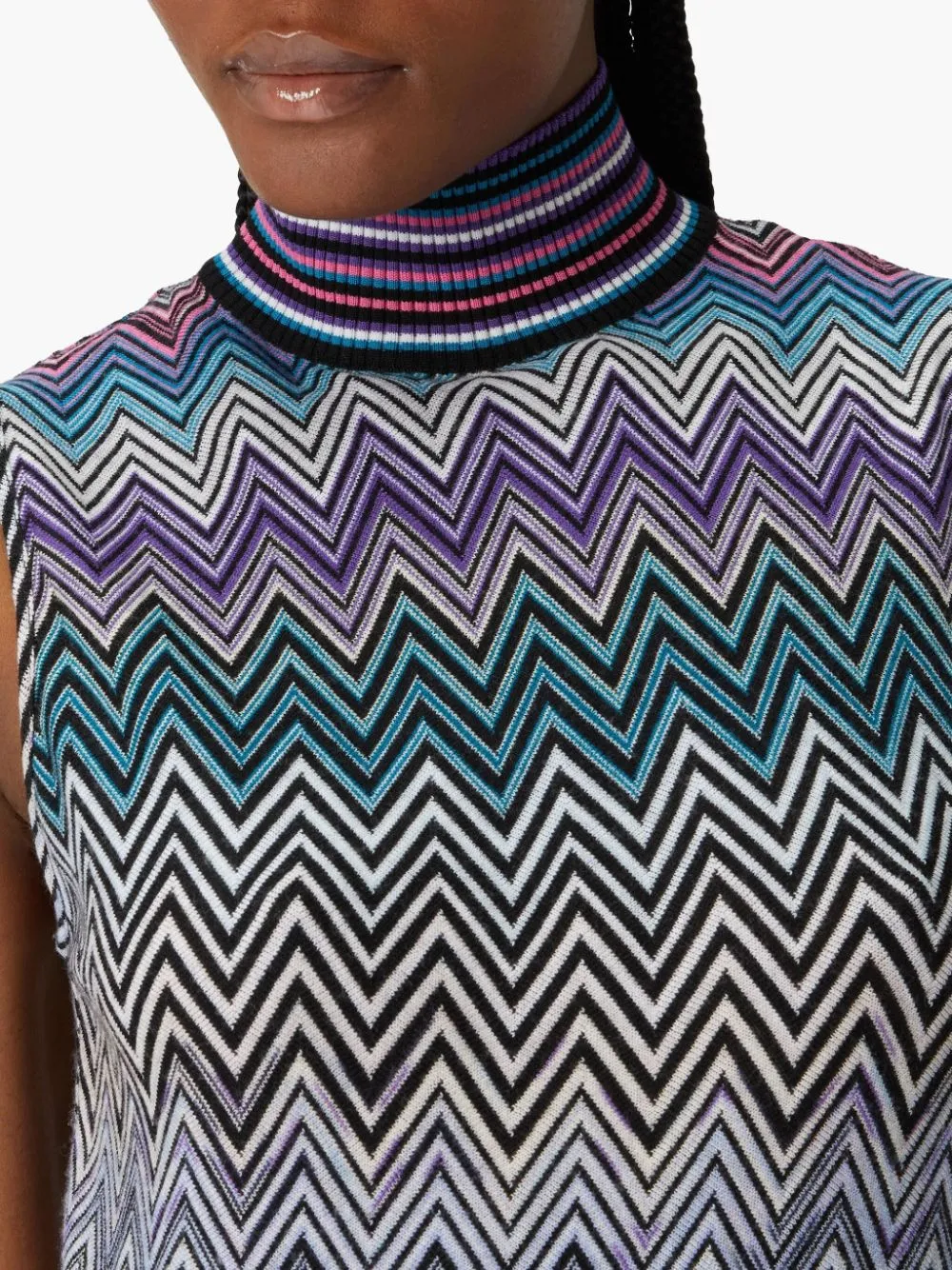 ZIG ZAG MOTIF WOOL TOP